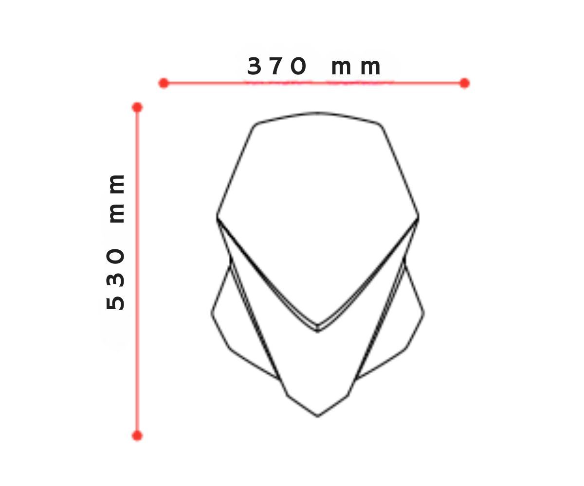 JD9-06-F-Cupolino Parabrezza Plexiglass JD9 FUME' CHIARO per MOTO MORINI X-CAPE 2021 - 2025 Trasparente