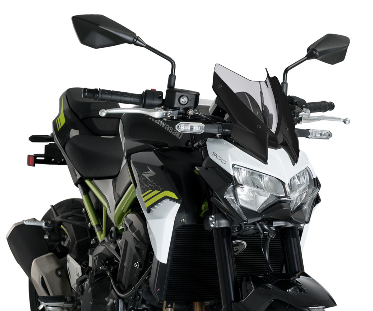 JD9-20-F-Cupolino Parabrezza Sport Plexiglass JD9 SPORT Fumè Chiaro per Kawasaki Z 900 2020 - 2024