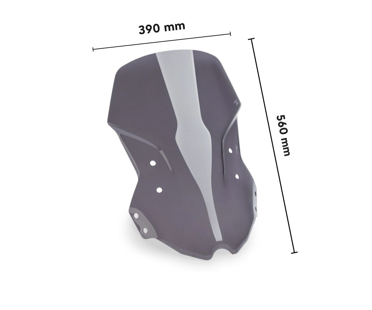 JD9-02-T-Cupolino Parabrezza Plexiglass JD9 Trasparente TOURING BENELLI TRK 502 X 2018 - 2025