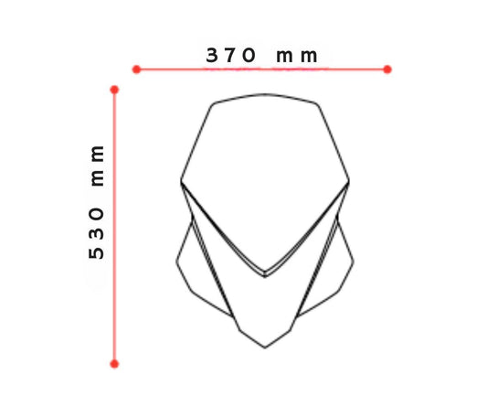 JD9-06-F-Cupolino Parabrezza Plexiglass JD9 FUME' CHIARO per MOTO MORINI X-CAPE 2021 - 2025 Trasparente