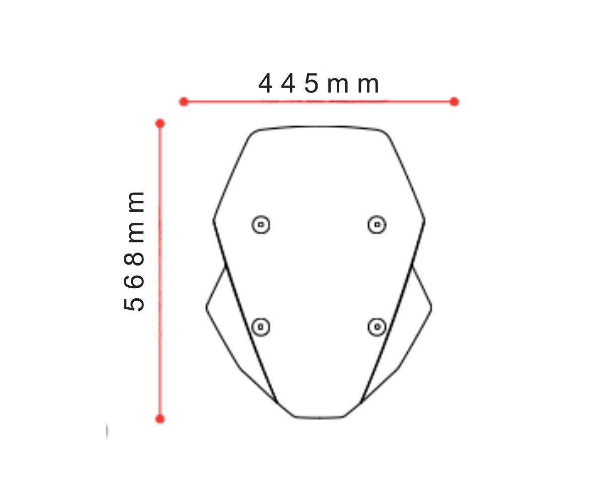 JD9-03-F-Cupolino Parabrezza Plexiglass JD9 Touring FUME CHIARO per CF MOTO 800MT 2022 - 2025