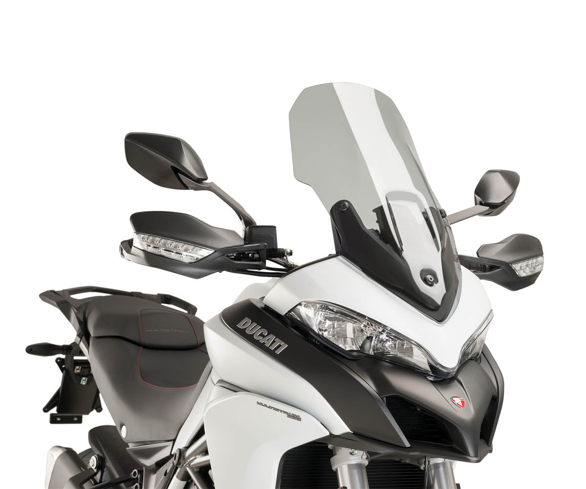 JD9-42-F-Cupolino Parabrezza Plexiglass JD9 TOURING Fume Chiaro DUCATI MULTISTRADA V2 2017 - 2024