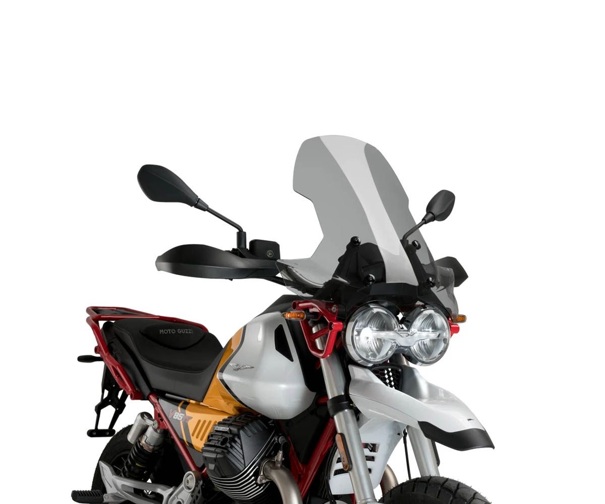 JD9-38-F-Cupolino Parabrezza Plexiglass JD9 TOURING Fume Chiaro MOTO GUZZI V85TT 2019 - 2024