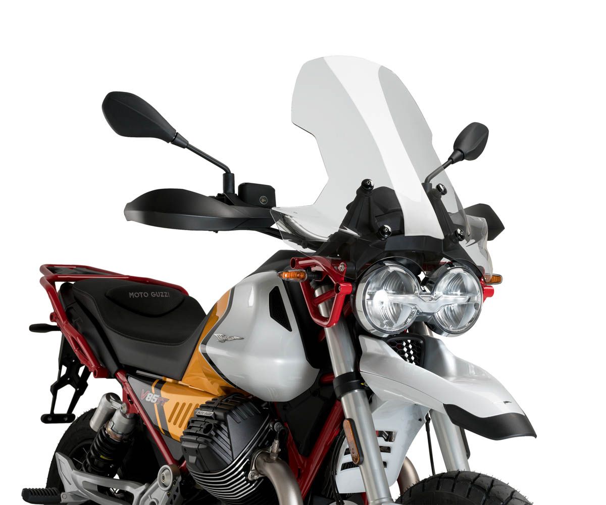 JD9-38-T-Cupolino Parabrezza Plexiglass JD9 TOURING Trasparente MOTO GUZZI V85 TT 2019 - 2024