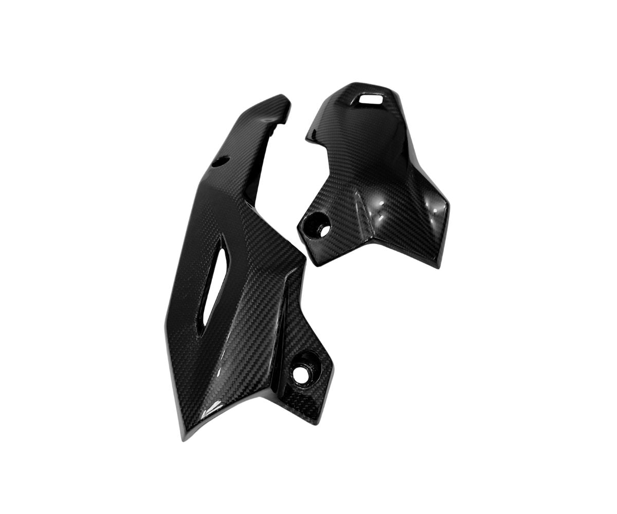 Fiancate laterali parte bassa in Carbonio Twill Glossy per Kawasaki Z900 2020 > 2021 - immagine 2