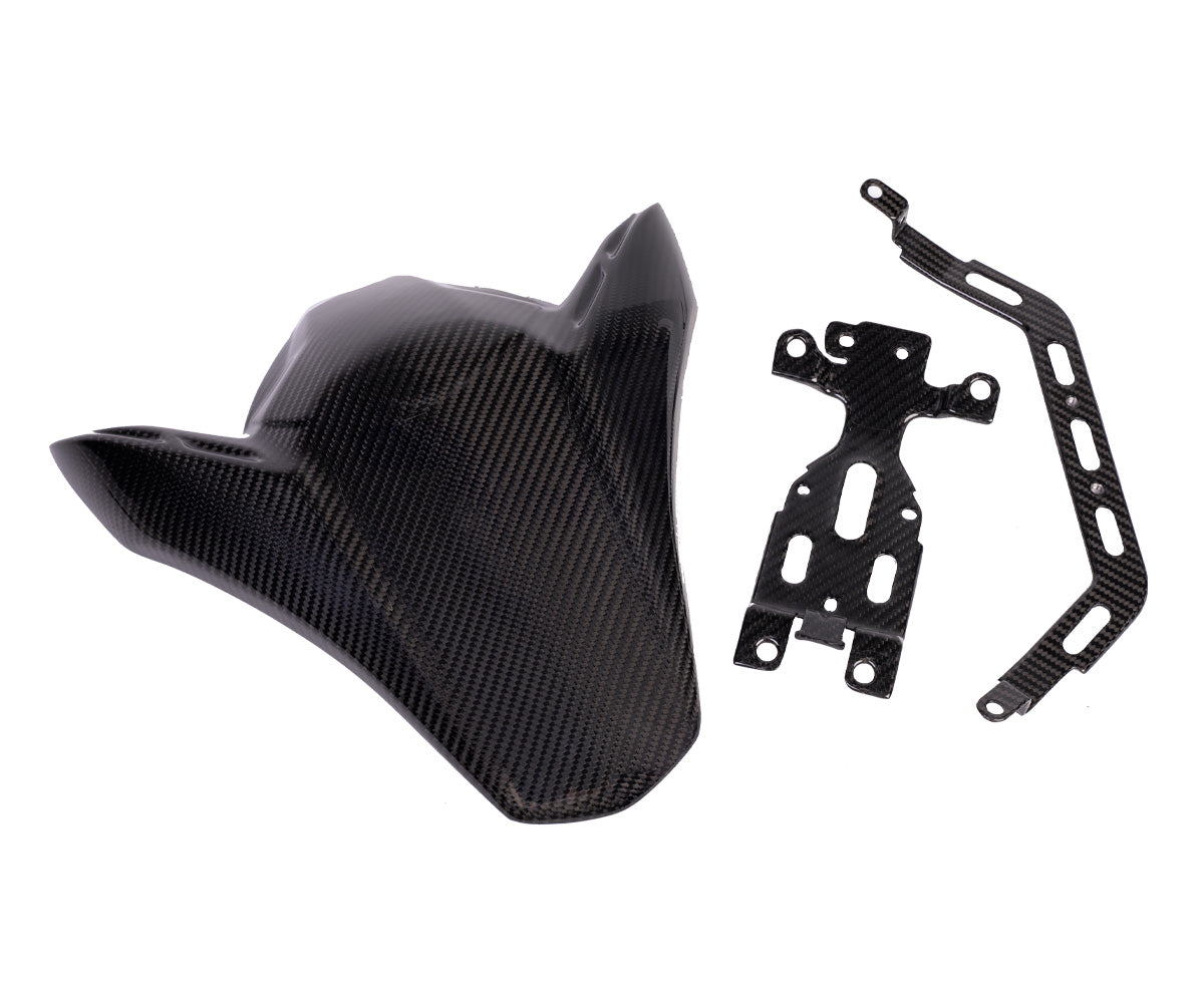 Coprisedile passeggero in Carbonio Twill Glossy per Kawasaki Z900 2017 > 2019 - immagine 4