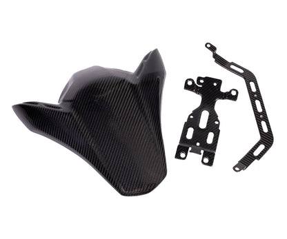 Coprisedile passeggero in Carbonio Twill Glossy per Kawasaki Z900 2017 > 2019 - immagine 4