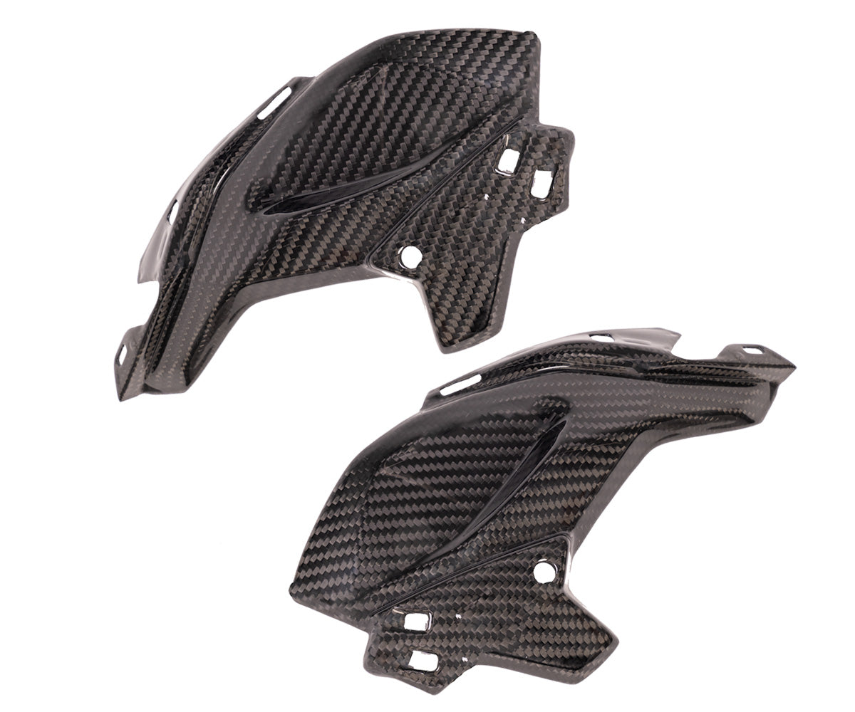 Rivestimento laterale in Carbonio Twill Glossy per Kawasaki Z900 2017 > 2018 - immagine 4