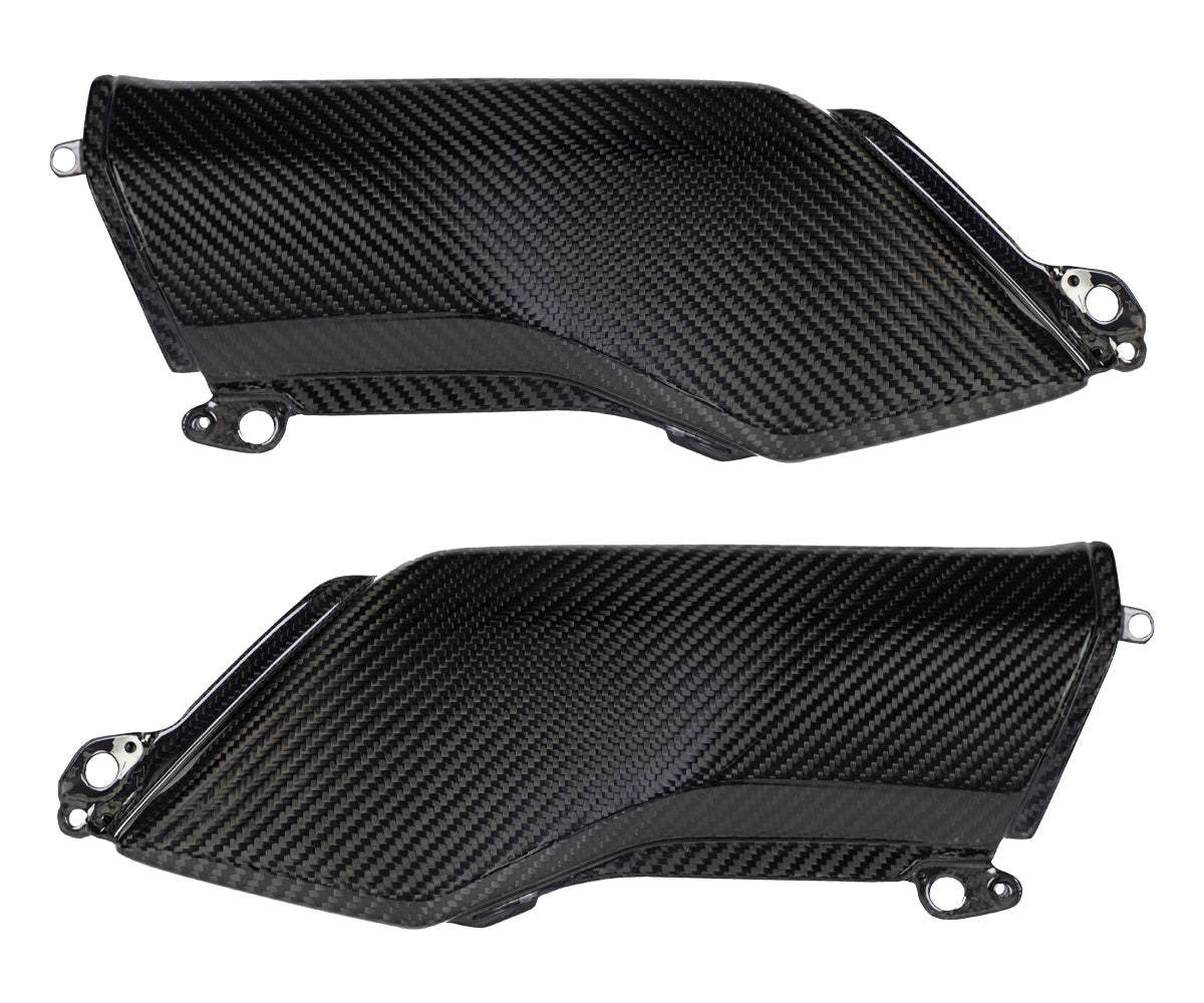 Rivestimento laterale sotto il serbatoio in Carbonio Twill Glossy per Kawasaki Z900 2017 > 2018 - immagine 2