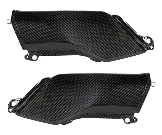Rivestimento laterale sotto il serbatoio in Carbonio Twill Glossy per Kawasaki Z900 2017 > 2018 - immagine 2