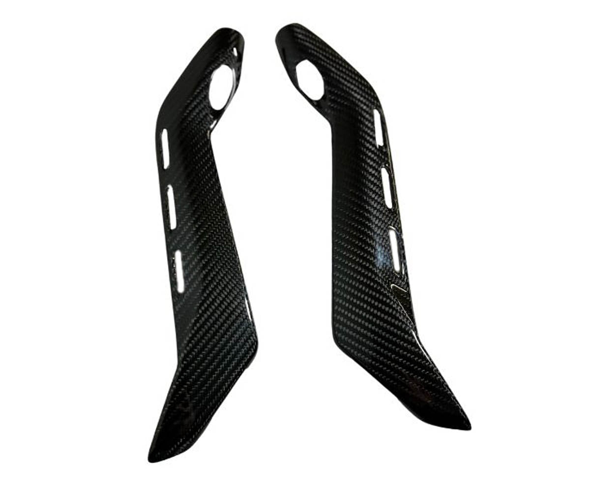 Coppia fianchetti sottosella in Carbonio Twill Lucido per DUCATI PANIGALE V4 2018 > 2021. - immagine 2