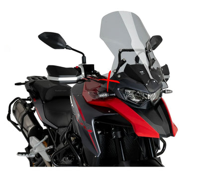 JD9-02-F-Cupolino Parabrezza Plexiglass JD9 Fume Chiaro TOURING QJ SRT 550 ON ROAD 2023 - 2024