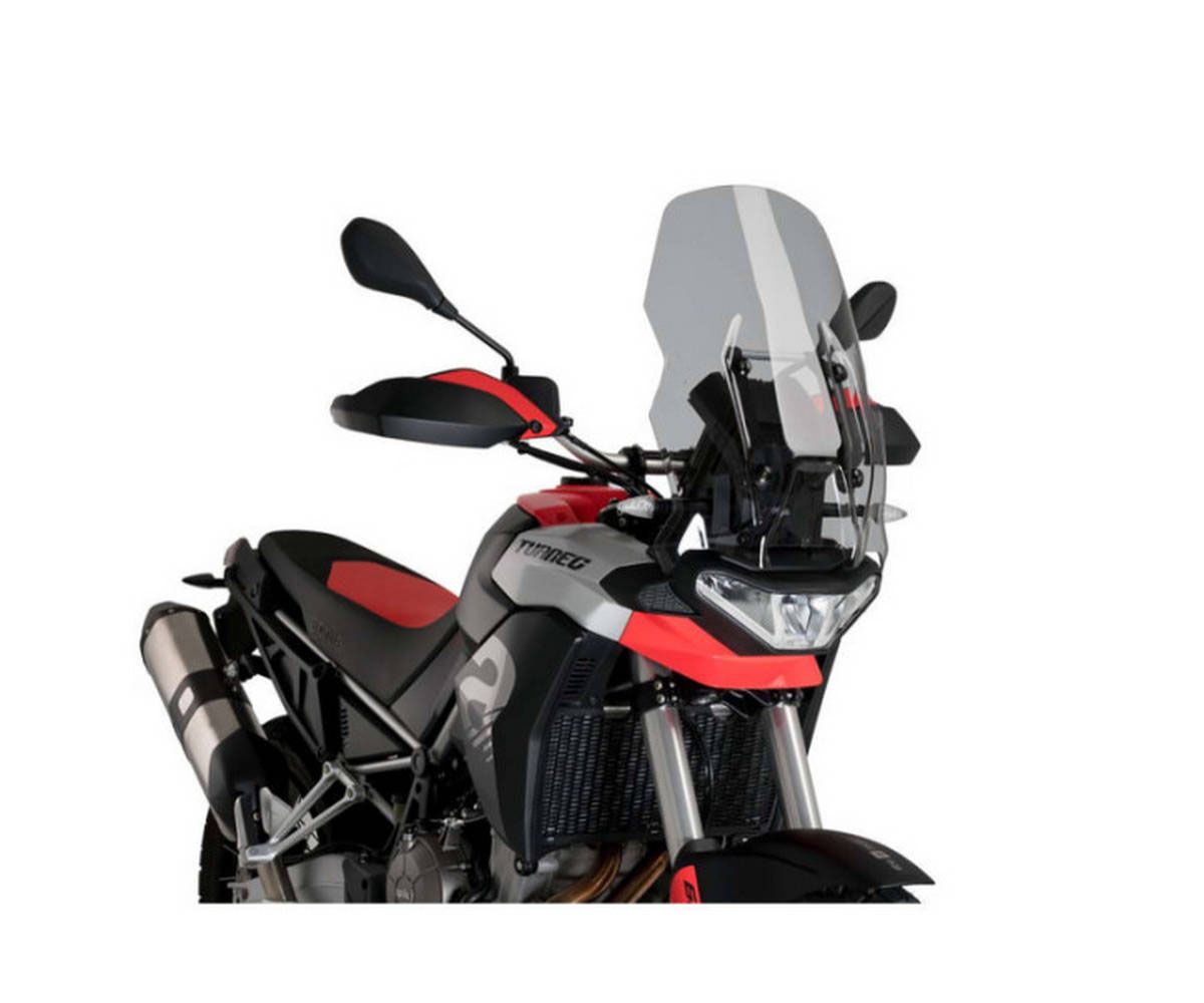 JD9-04-F-Cupolino Parabrezza Plexiglass JD9 TOURING Fumè Chiaro per APRILIA TUAREG 660 2022 - 2025