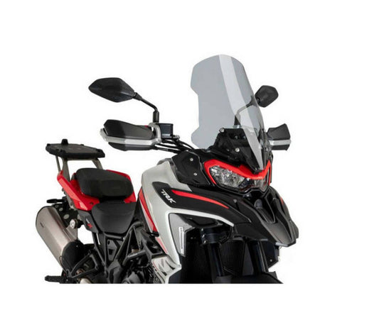 JD9-05-F-Cupolino Parabrezza Plexiglass JD9 Fumè Chiaro TOURING BENELLI TRK 702 / 702 X 2023 - 2025