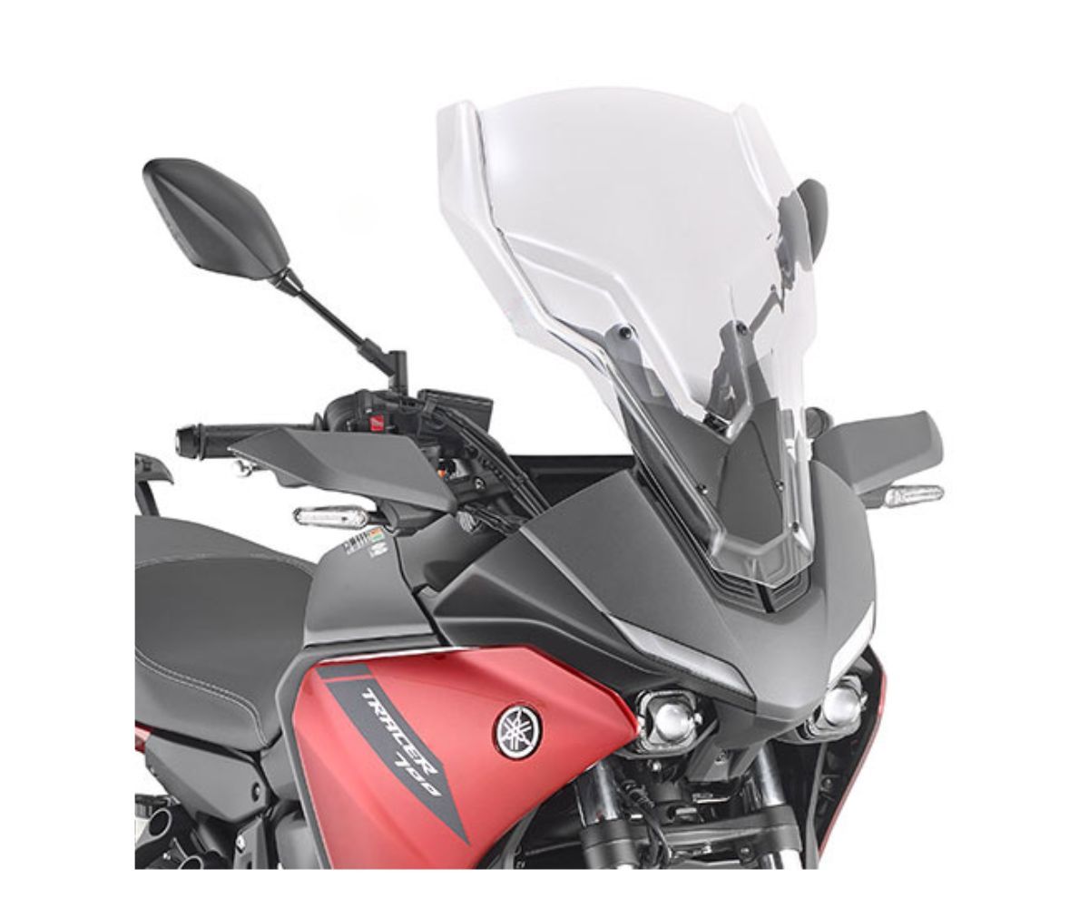 JD9-09-T-Cupolino Parabrezza Plexiglass JD9 Touring TRASPARENTE per YAMAHA TRACER 7 GT 2020 - 2024