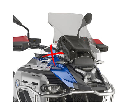 JD9-11-F-Cupolino Parabrezza Plexiglass Fumé Chiaro JD9 Touring per BMW R 1300 GS / Adventure 2023 - 2025