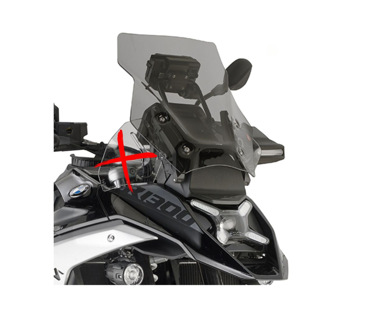 JD9-11-F-Cupolino Parabrezza Plexiglass Fumé Chiaro JD9 Touring per BMW R 1300 GS / Adventure 2023 - 2025