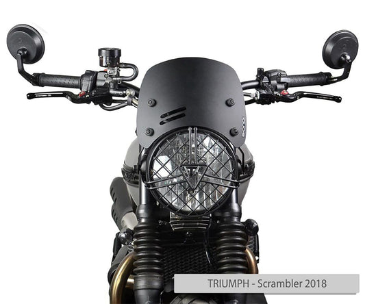 JD9-14-N-Cupolino JD9 Nero Satinato Mod. Caffè JD9-14-N per TRIUMPH SCRAMBLER 900 / 1200 2016 - 2024