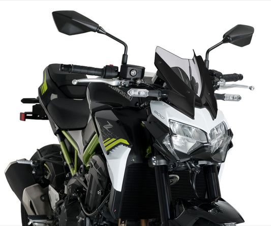 JD9-20-F-Cupolino Parabrezza Sport Plexiglass JD9 SPORT Fumè Chiaro per Kawasaki Z 900 2020 - 2024