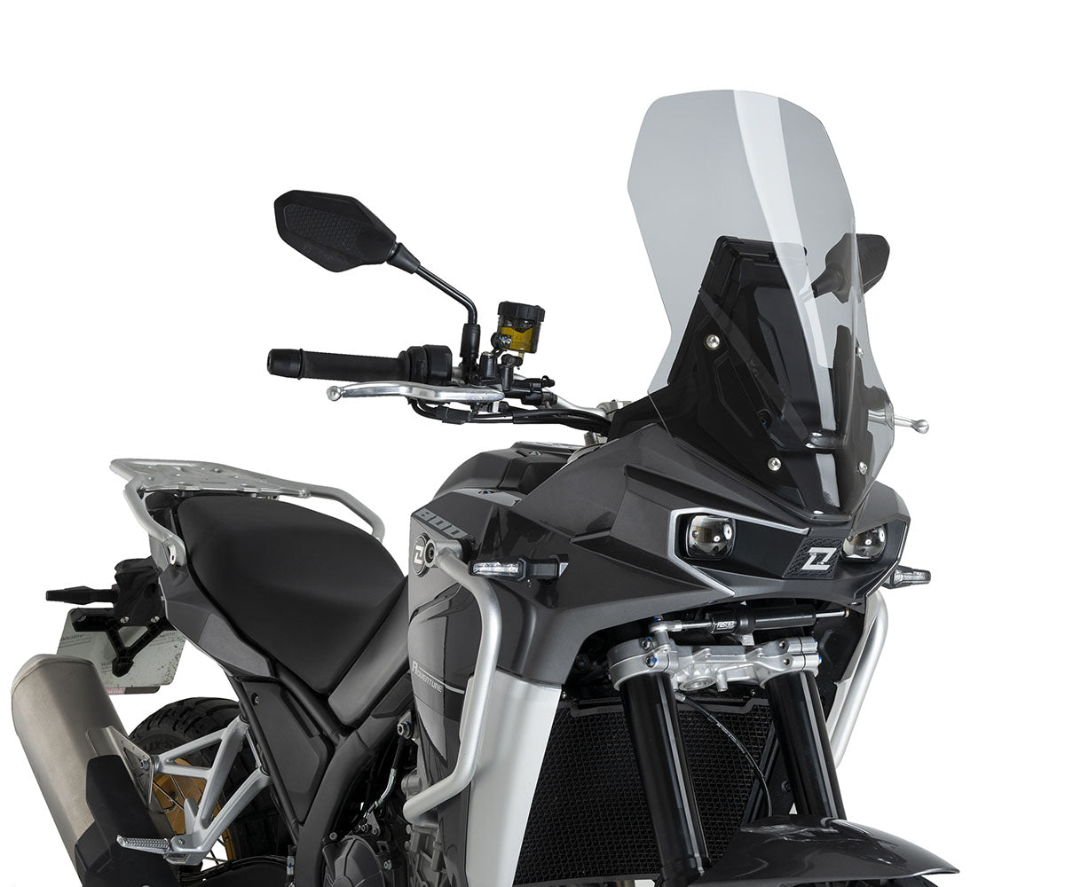 JD9-22-F-Cupolino Parabrezza Touring Plexiglass JD9 TOURING Fumè Chiaro per KOVE 800 X Pro 2024 - 2025