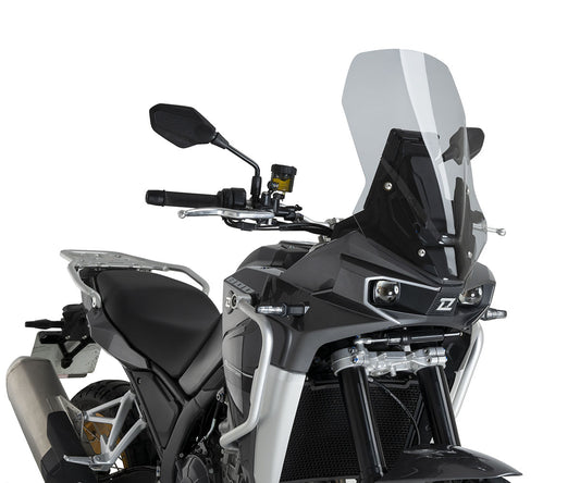 JD9-22-F-Cupolino Parabrezza Touring Plexiglass JD9 TOURING Fumè Chiaro per KOVE 800 X Pro 2024 - 2025