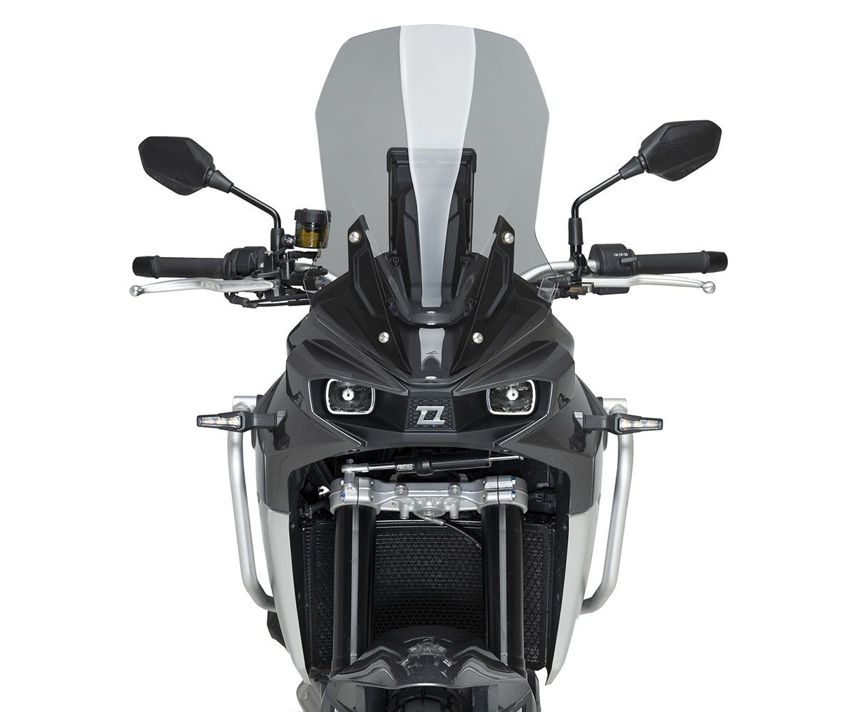 JD9-22-F-Cupolino Parabrezza Touring Plexiglass JD9 TOURING Fumè Chiaro per KOVE 800 X Pro 2024 - 2025