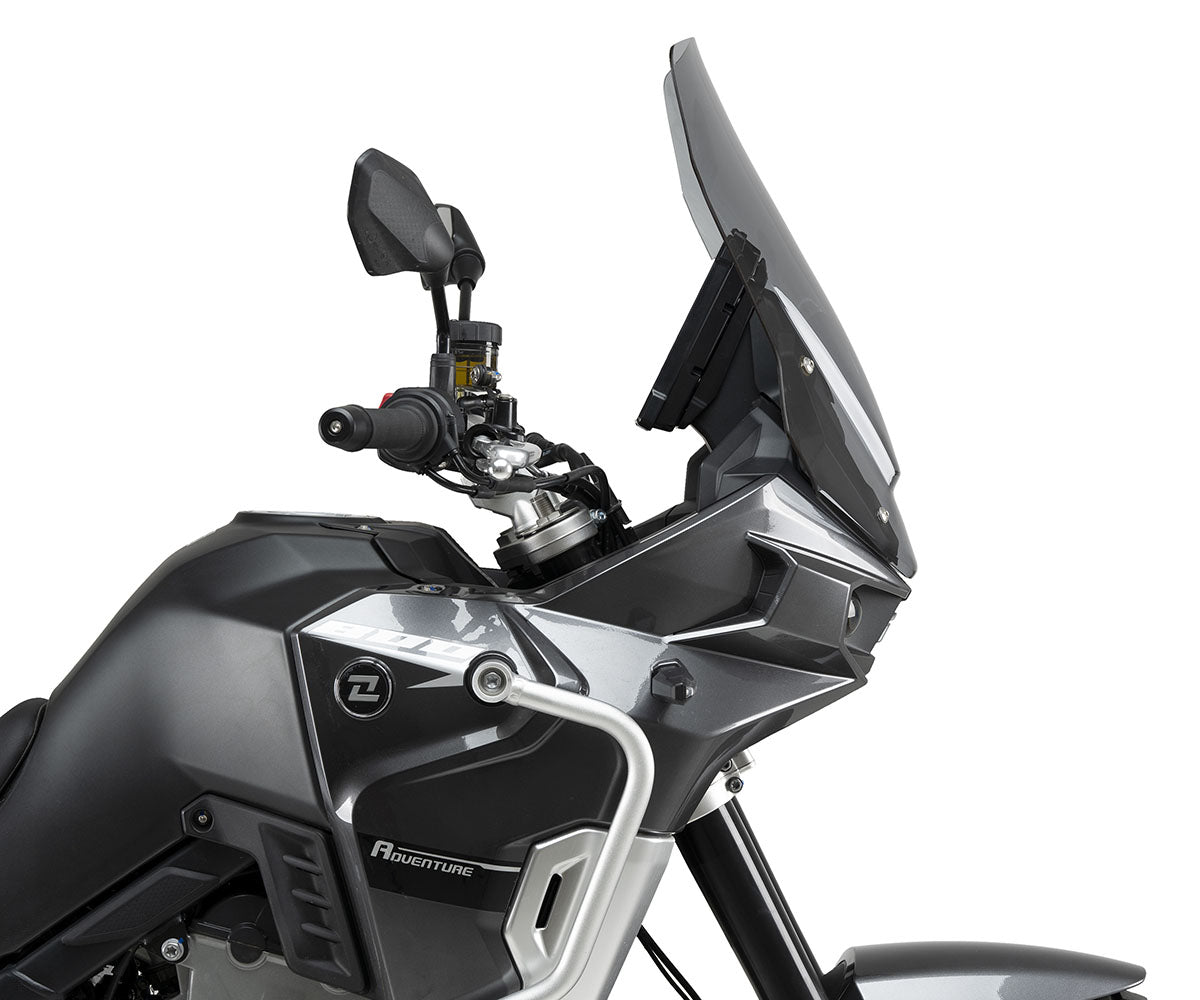 JD9-22-F-Cupolino Parabrezza Touring Plexiglass JD9 TOURING Fumè Chiaro per KOVE 800 X Pro 2024 - 2025