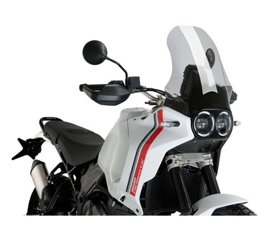 JD9-23-F-Cupolino Parabrezza Touring Plexiglass JD9 TOURING Fumè Chiaro per DUCATI DESERT X 2022 - 2025