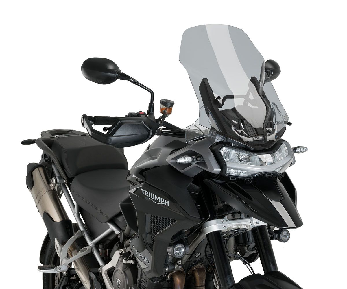 JD9-27-F-Cupolino Parabrezza Touring Plexiglass JD9 Fumè Chiaro per TRIUMPH TIGER 1200 GT / RALLY 2022 - 2025