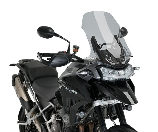 JD9-27-F-Cupolino Parabrezza Touring Plexiglass JD9 Fumè Chiaro per TRIUMPH TIGER 1200 GT / RALLY 2022 - 2025