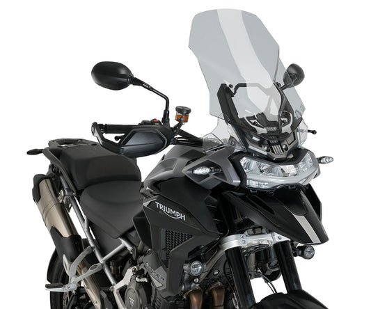 JD9-27-F-Cupolino Parabrezza Touring Plexiglass JD9 Fumè Chiaro per TRIUMPH TIGER 1200 GT / RALLY 2022 - 2025