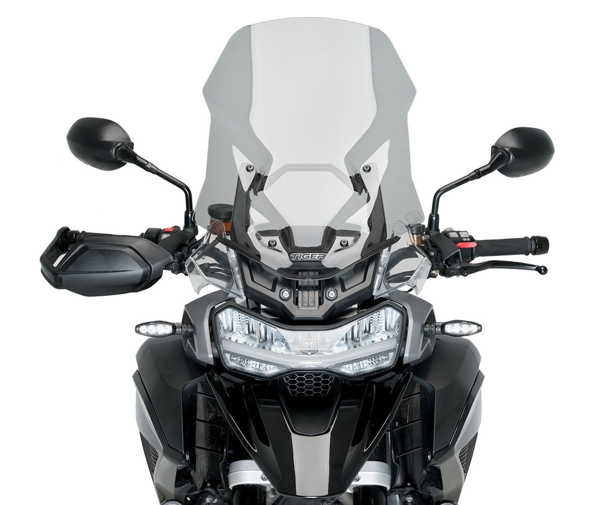 JD9-27-F-Cupolino Parabrezza Touring Plexiglass JD9 Fumè Chiaro per TRIUMPH TIGER 1200 GT / RALLY 2022 - 2025