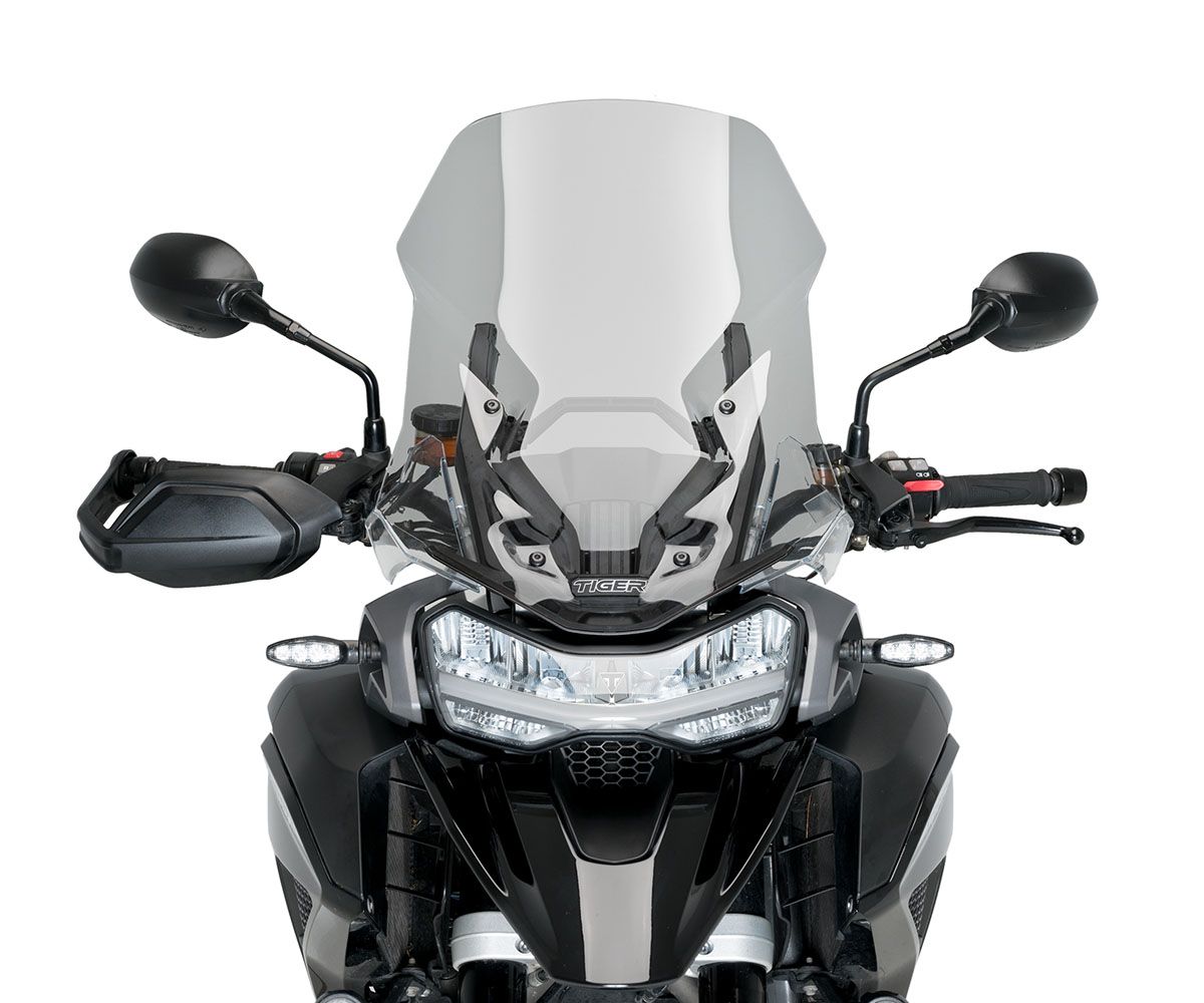 JD9-27-F-Cupolino Parabrezza Touring Plexiglass JD9 Fumè Chiaro per TRIUMPH TIGER 1200 GT / RALLY 2022 - 2025