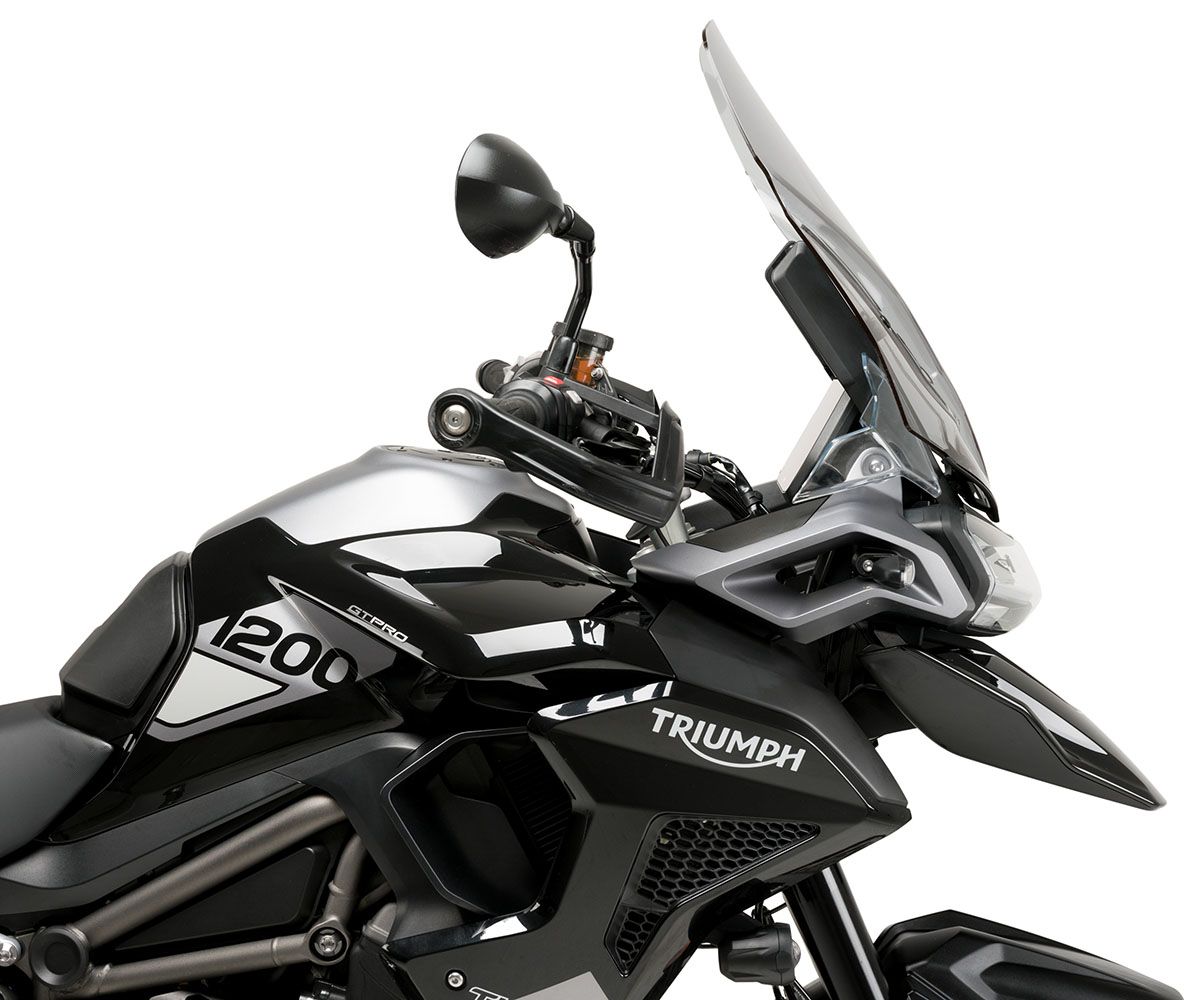 JD9-27-F-Cupolino Parabrezza Touring Plexiglass JD9 Fumè Chiaro per TRIUMPH TIGER 1200 GT / RALLY 2022 - 2025