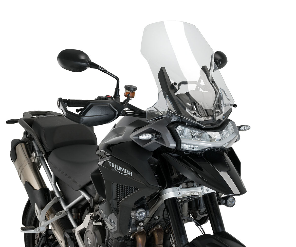 JD9-27-T-Cupolino Parabrezza Touring Plexiglass JD9 Trasparente per TRIUMPH TIGER 1200 GT / RALLY 2022 - 2025