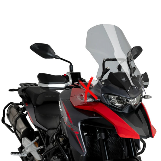 Cupolino Parabrezza Plexiglass JD9 Fume Chiaro TOURING QJ SRT 550 ON ROAD 2023 - 2026