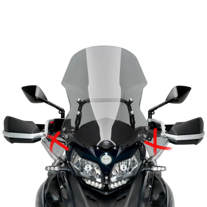 Cupolino Parabrezza Plexiglass JD9 TOURING Fume Chiaro QJ SRT 700 X TRAIL 2023 - 2024