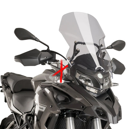 Cupolino Parabrezza Plexiglass JD9 TOURING Fume Chiaro QJ SRT 700 X TRAIL 2023 - 2024