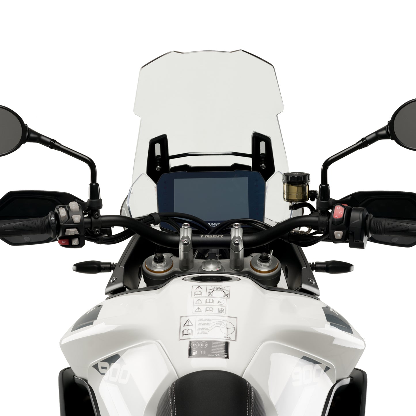 Cupolino Parabrezza Touring Plexiglass JD9 Trasparente per TRIUMPH TIGER 900 RALLY / RALLY PRO 2020 - 2025