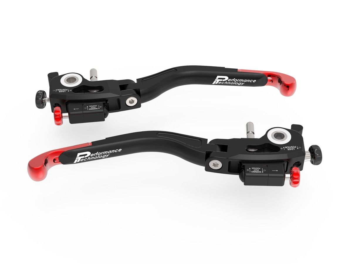L01A Leve Freno / Frizione Regolabili Doppia Regolazione Rosso Ducabike DBK Per Ducati Multistrada 1260 2018 2020