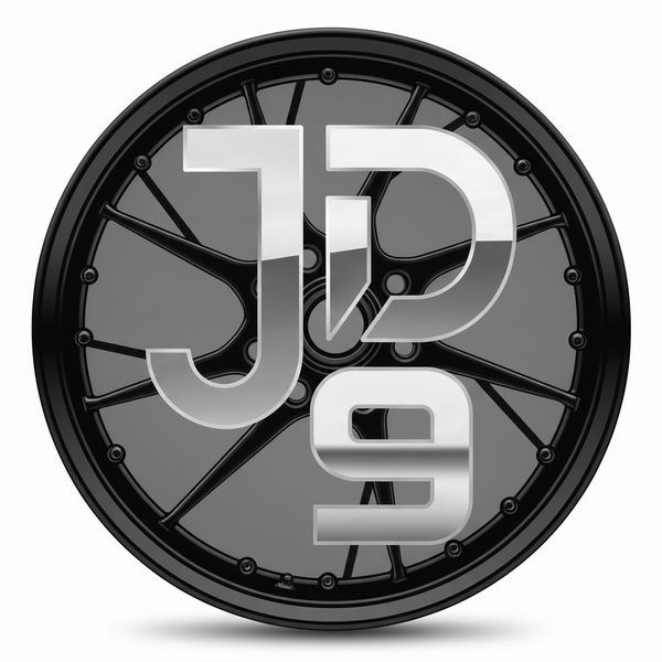 Logo JD9 grande metallico pulito